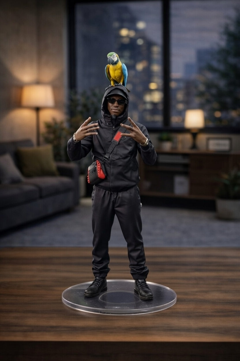 Figurine collector Werenoi Édition Perroquet vue de face - impression 3D Jamal 3D