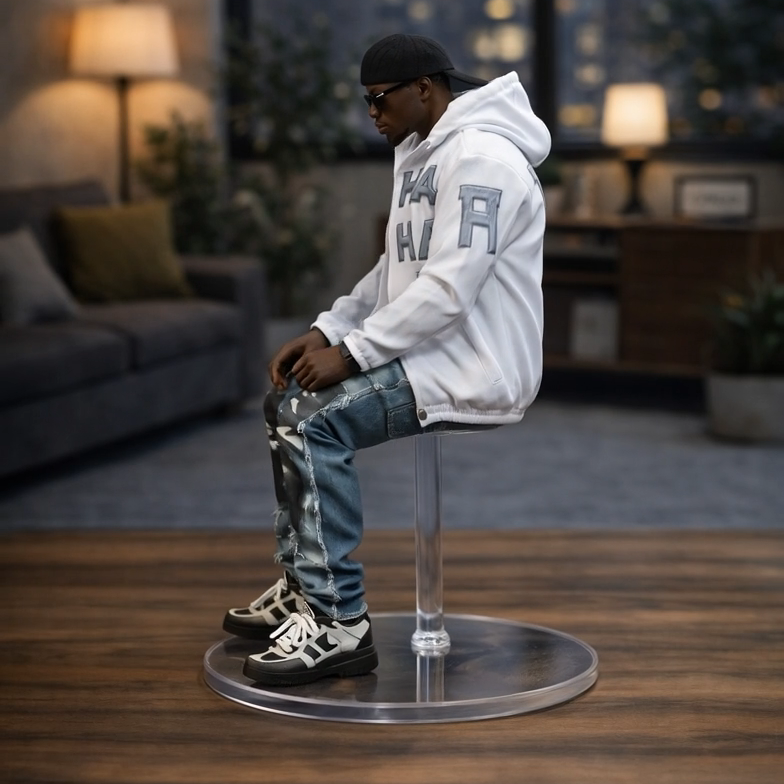 Figurine Werenoi Assis sur un banc profil gauche - collector 3D